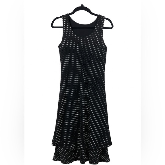 Jessica Howard Dresses & Skirts - Jessica Howard Vintage Black W White Polka Dots Sleeveless Slip-on Dress Medium